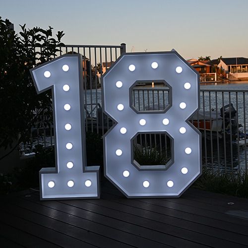 18th light up numbers hire Brisbane