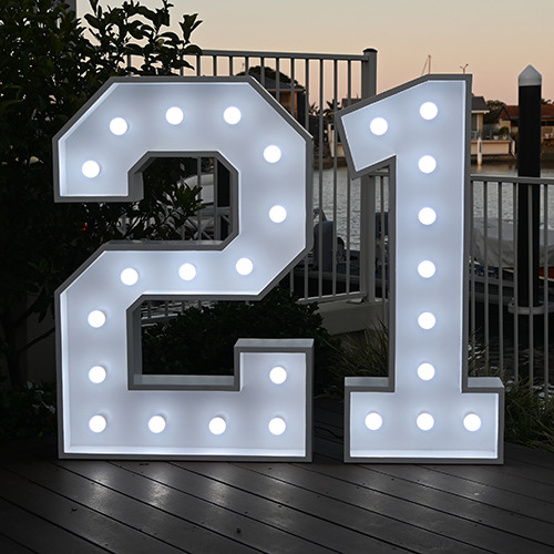 21st light up numbers hire Brisbane