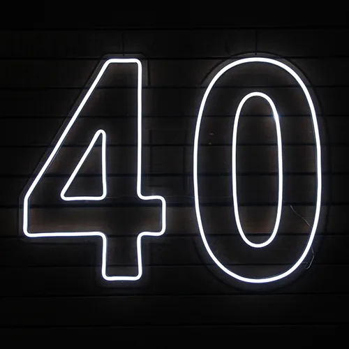 40 neon sign hire Brisbane