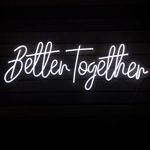 Better Together neon sign hire Brisbane
