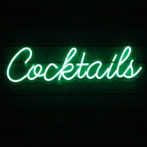 Cocktails neon sign hire Brisbane