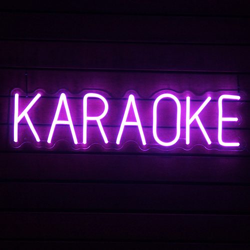 Karaoke neon sign hire Brisbane