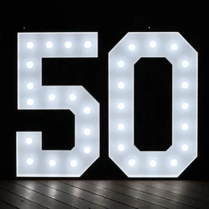 Light up Numbers 50 Hire Brisbane