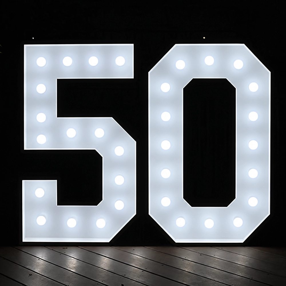 Light up Numbers 50 Hire Brisbane