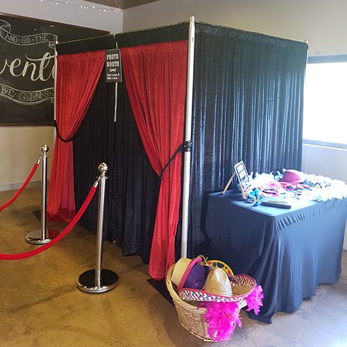 Photo booth set up at a Brisbane party
