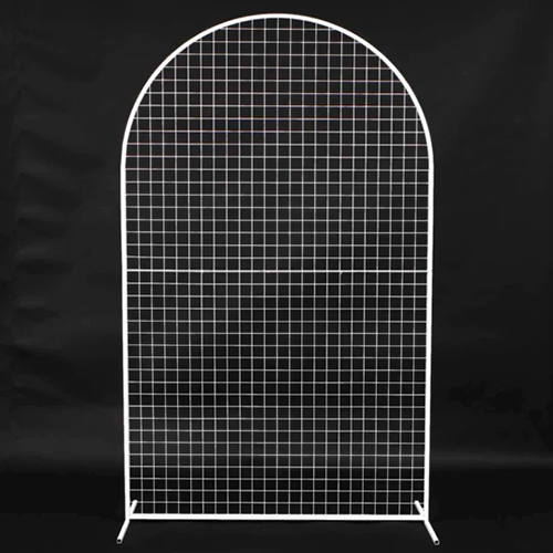 Round arch wire mesh backdrop, 2.0 x 1.2 metres