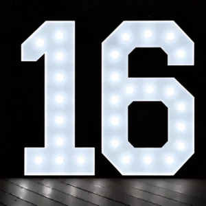 Light up Numbers 16 Hire Brisbane