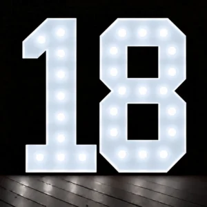 Light up Numbers 18 Hire Brisbane