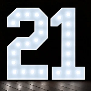 Light up Numbers 21 Hire Brisbane