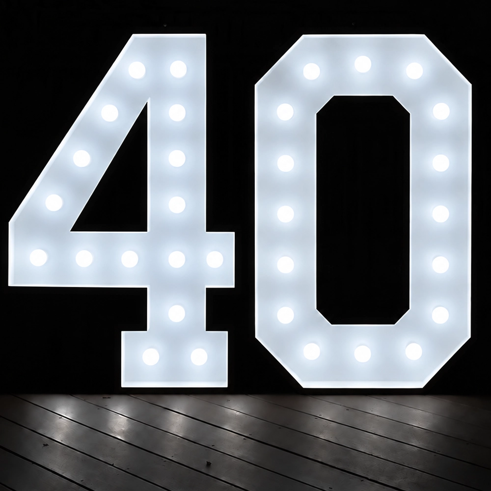 Light up Numbers 60 Hire Brisbane