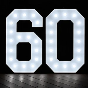 Light up Numbers 60 Hire Brisbane