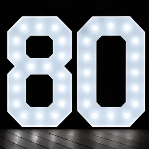 Light up Numbers 80 Hire Brisbane