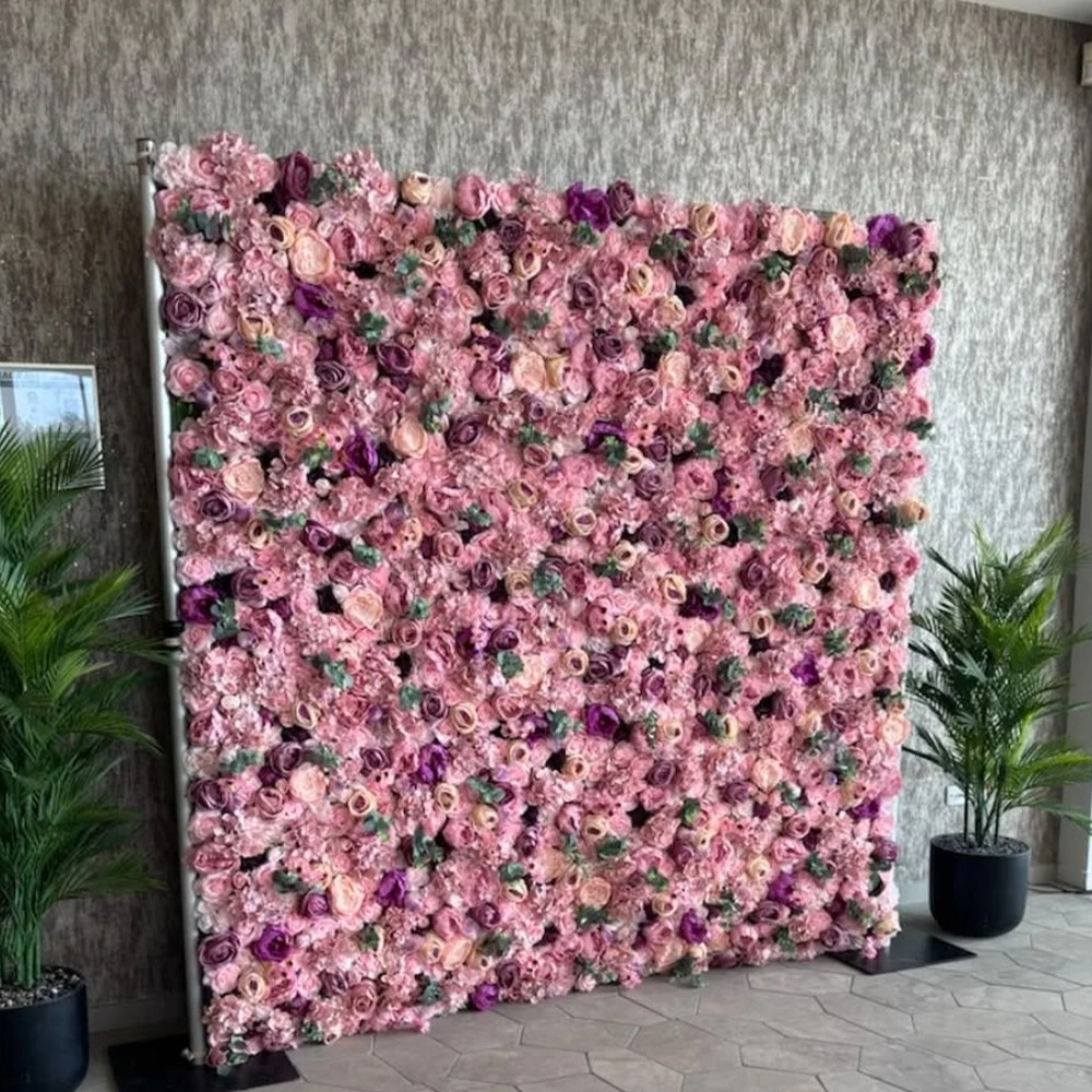 Flower wall backdrop hire Brisbane
