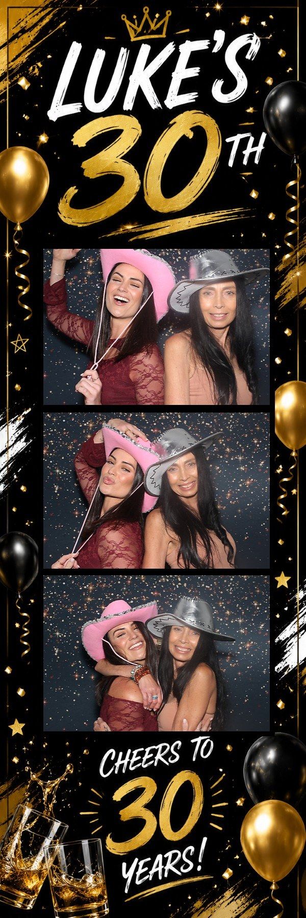 Luke's 30th Custom photo booth print template for Luke's 30th