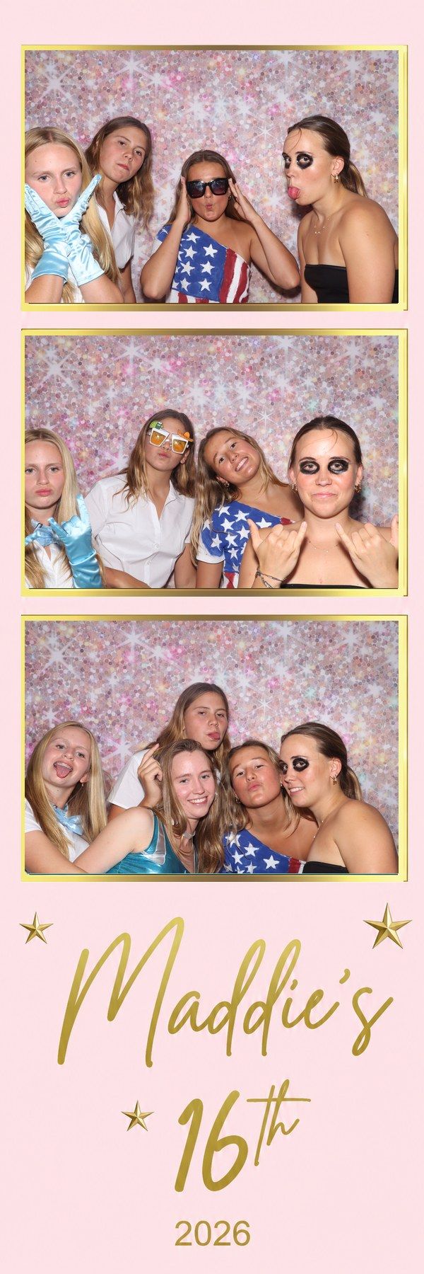Maddie's 16th Custom photo booth print template for Maddie's 16th