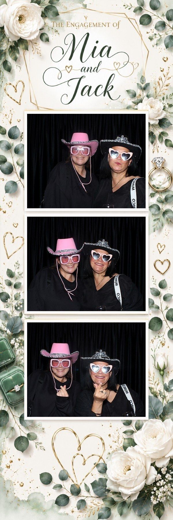 Mia and Jack's engagement Custom photo booth print template for Mia and Jack's engagement