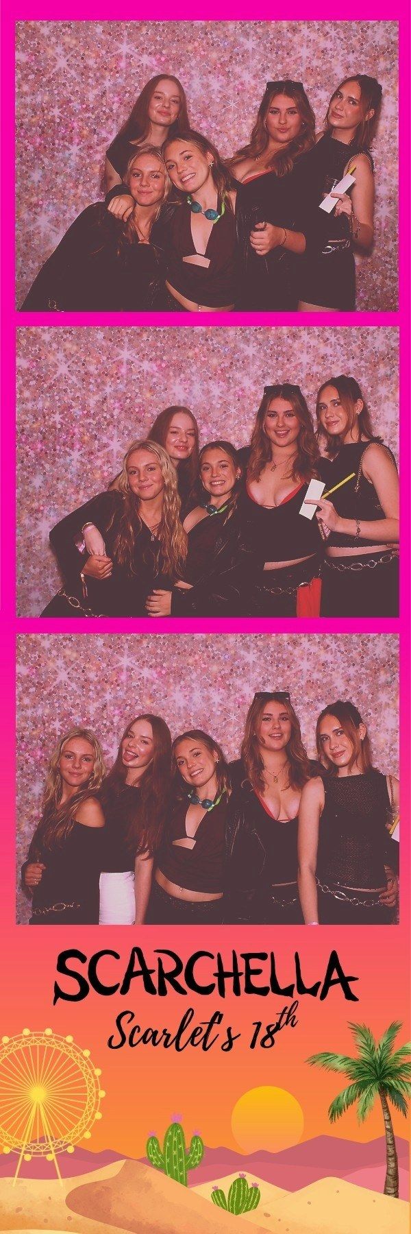 Scarlet's 18th - Scarchella Custom photo booth print template for Scarlet's 18th - Scarchella