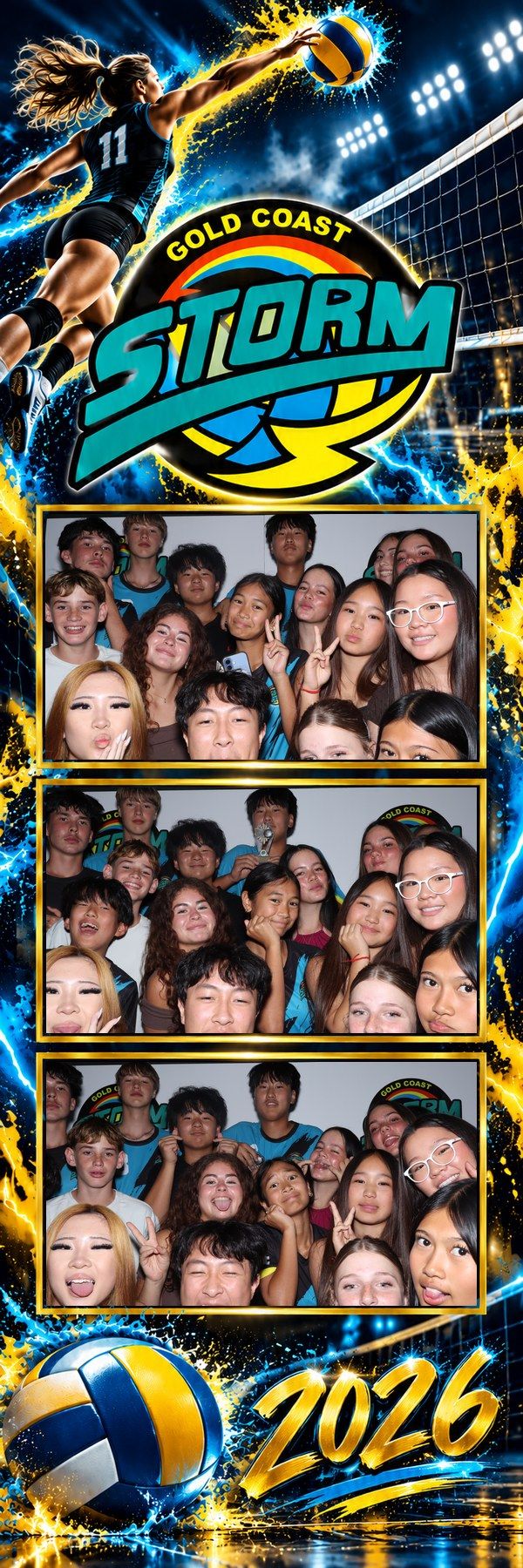 Storm Volleyball Club Custom photo booth print template for Storm Volleyball Club