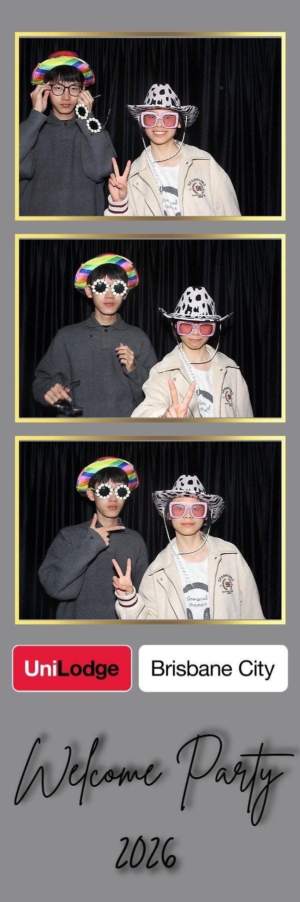 UniLodge welcome party Custom photo booth print template for UniLodge welcome party